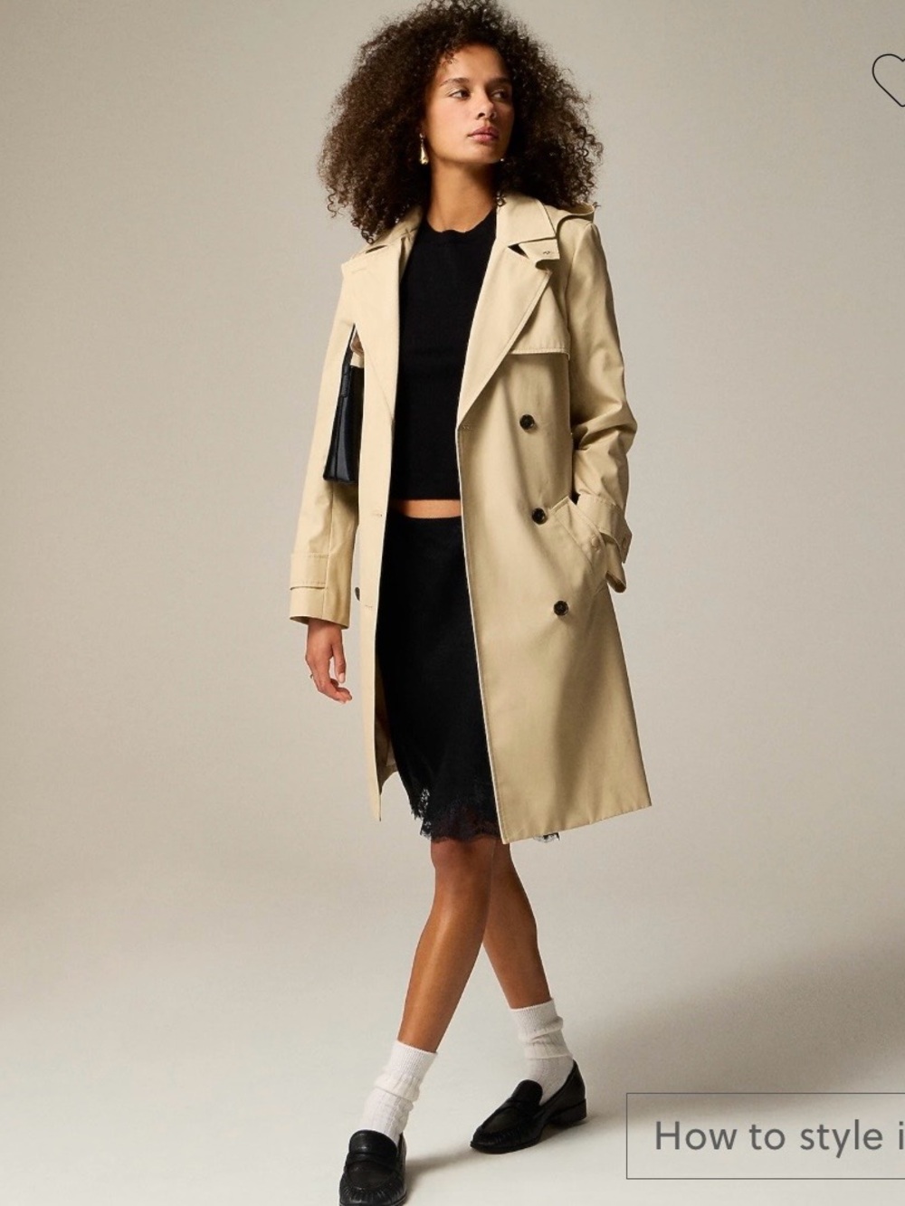 J. Crew Beige Double-Breasted Trench Coat